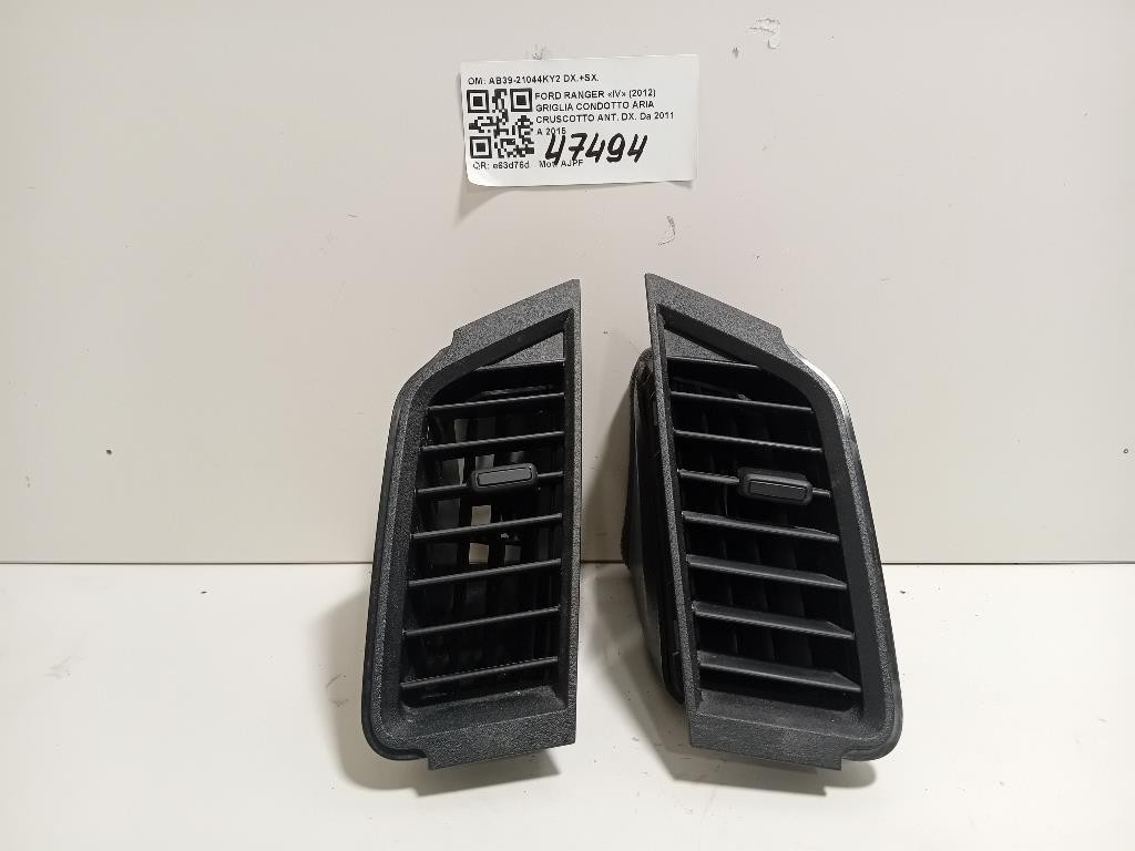 Griglia Condotto ARIA Cruscotto ANT DX AB39-21044KY2 DX+SX Ford Ranger IV 2012