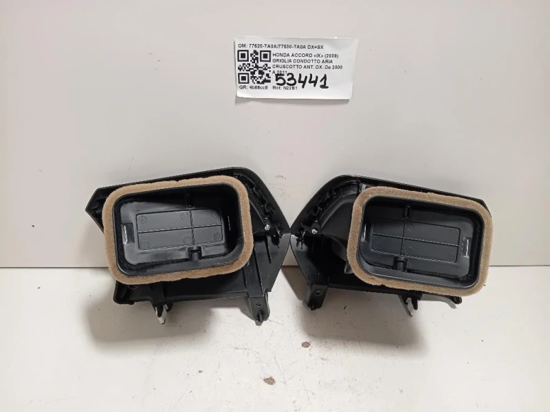 Griglia Condotto ARIA Cruscotto ANT DX 77620-TA0A77630-TA0A DX+SX Honda Accord IX 2009