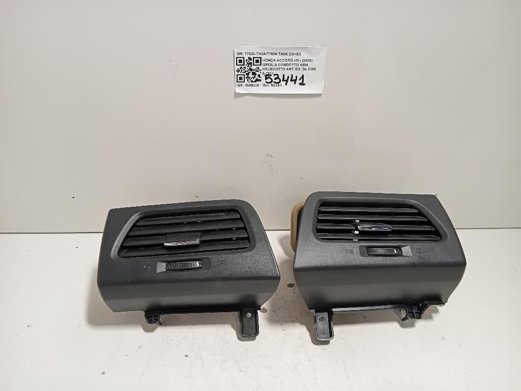 Griglia Condotto ARIA Cruscotto ANT DX 77620-TA0A77630-TA0A DX+SX Honda Accord IX 2009