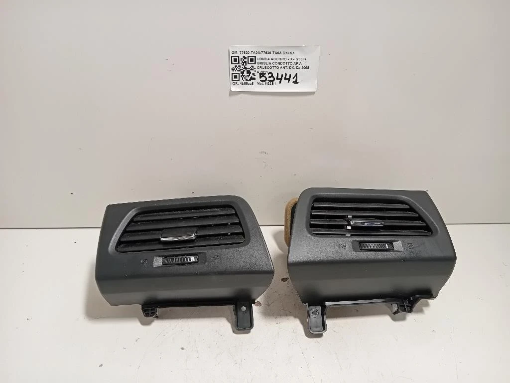 Griglia Condotto ARIA Cruscotto ANT DX 77620-TA0A77630-TA0A DX+SX Honda Accord IX 2009