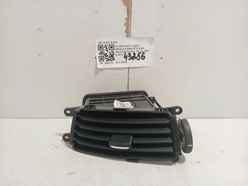 Griglia Condotto ARIA Cruscotto ANT DX 97420-2L000 Hyundai I30 I 2007