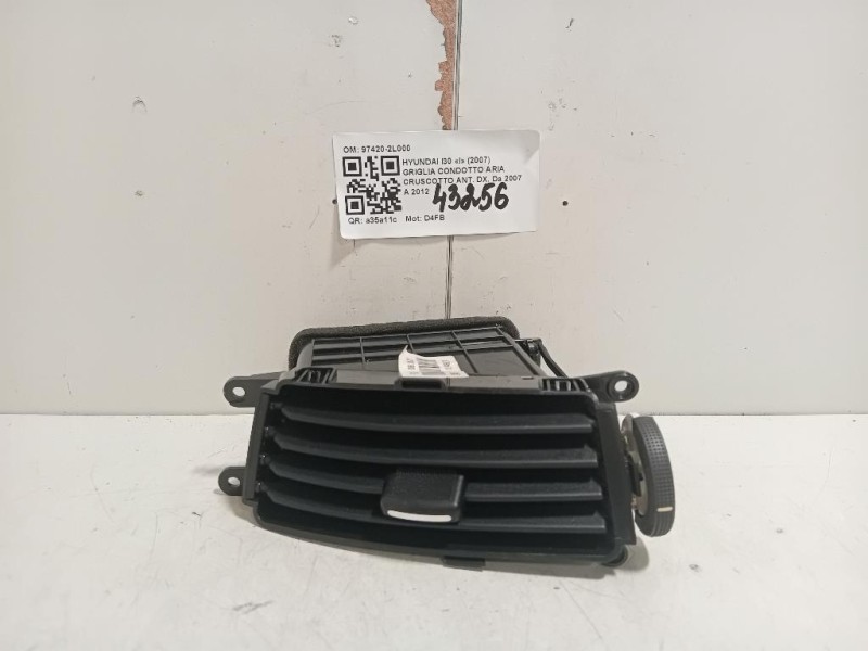 Griglia Condotto ARIA Cruscotto ANT DX 97420-2L000 Hyundai I30 I 2007