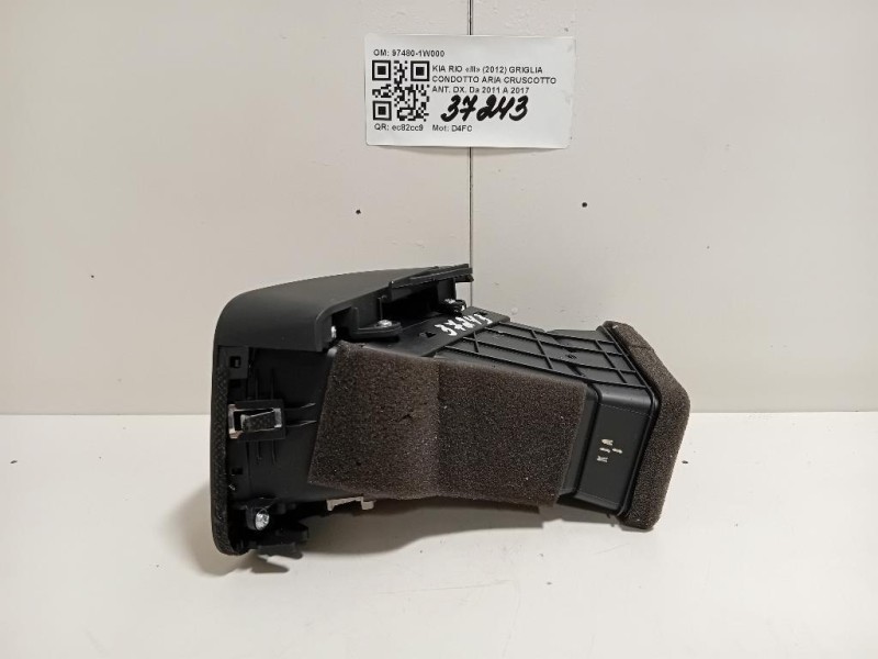 Griglia Condotto ARIA Cruscotto ANT DX 97480-1W000 Kia RIO III 2012