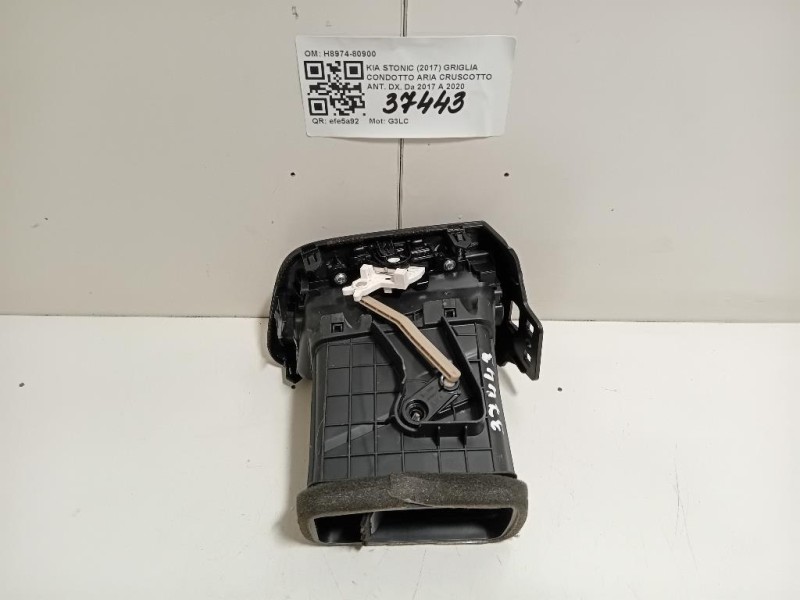 Griglia Condotto ARIA Cruscotto ANT DX H8974-80900 Kia Stonic 2017