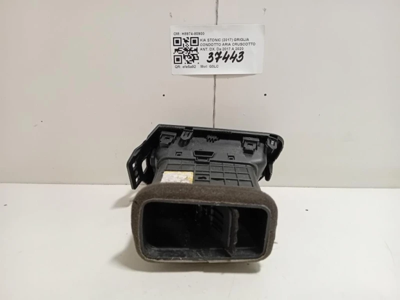 Griglia Condotto ARIA Cruscotto ANT DX H8974-80900 Kia Stonic 2017