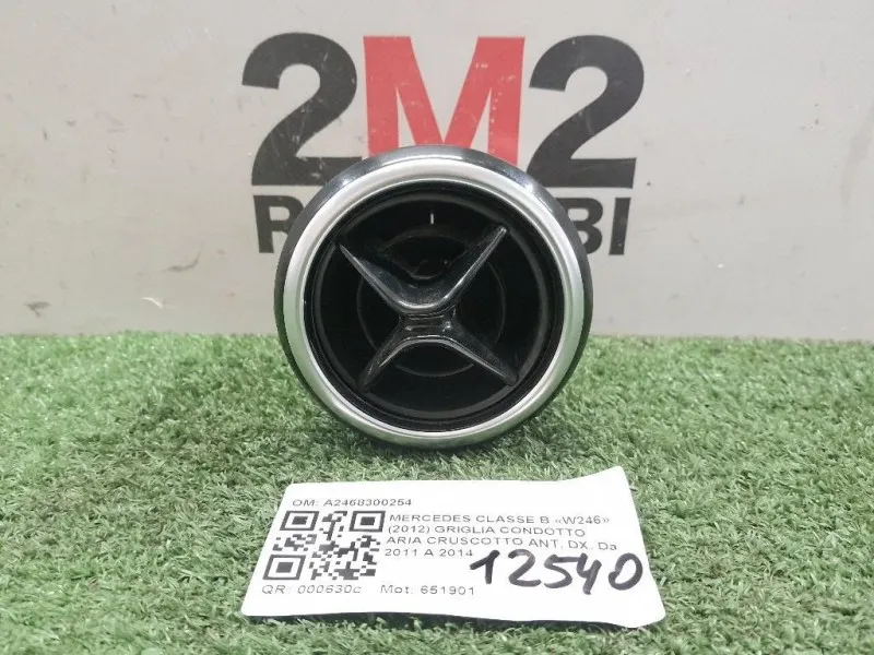 Griglia Condotto ARIA Cruscotto ANT DX A2468300254 Mercedes Classe B W246 2012