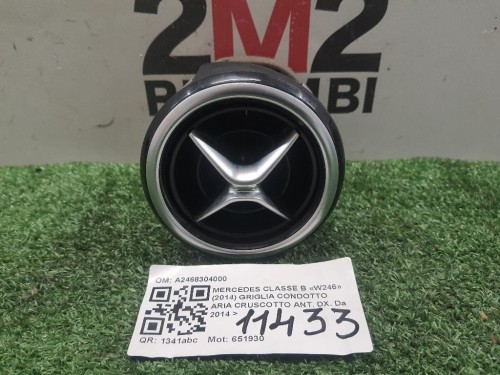 Griglia Condotto ARIA Cruscotto ANT DX A2468304000 Mercedes Classe B W246 2014