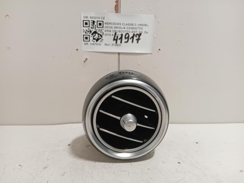 Griglia Condotto ARIA Cruscotto ANT DX 533210 CZ Mercedes Classe C W205 2014