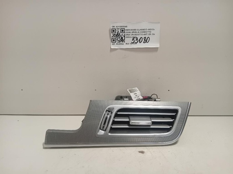 Griglia Condotto ARIA Cruscotto ANT DX A212830345 Mercedes Classe E W212 2009