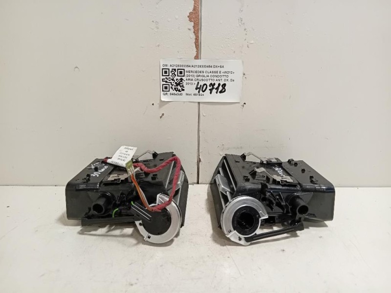 Griglia Condotto ARIA Cruscotto ANT DX A2128303354A2128303454 DX+SX Mercedes Classe E W212 2013