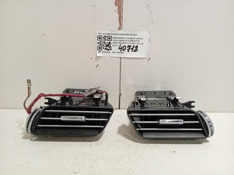 Griglia Condotto ARIA Cruscotto ANT DX A2128303354A2128303454 DX+SX Mercedes Classe E W212 2013