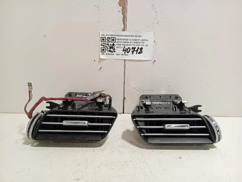 Griglia Condotto ARIA Cruscotto ANT DX A2128303354A2128303454 DX+SX Mercedes Classe E W212 2013