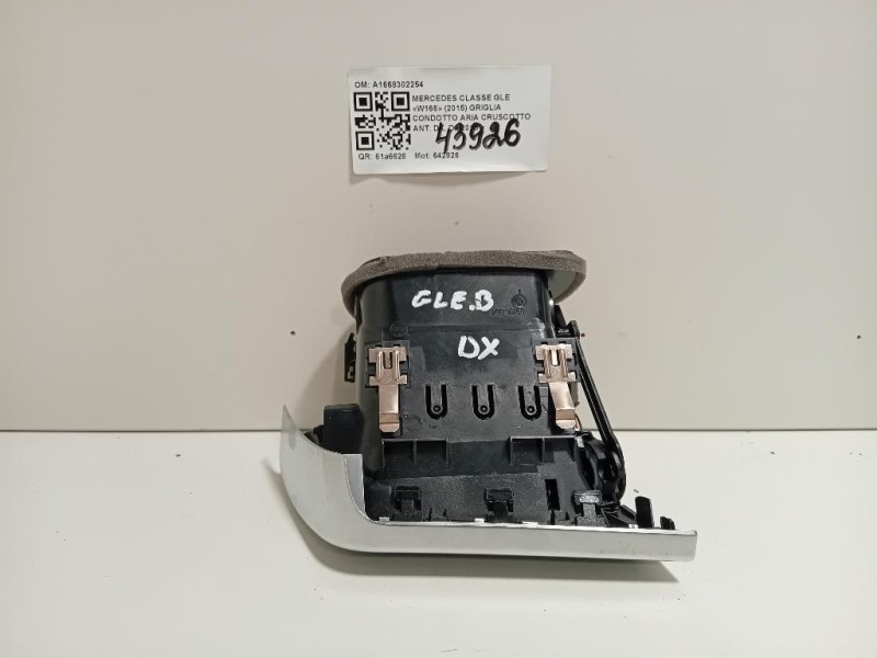 Griglia Condotto ARIA Cruscotto ANT DX A1668309200 Mercedes Classe GLE W166 2015