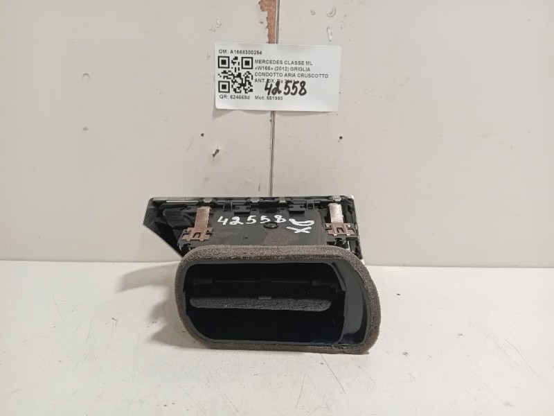 Griglia Condotto ARIA Cruscotto ANT DX A1668300254 Mercedes Classe ML W166 2012