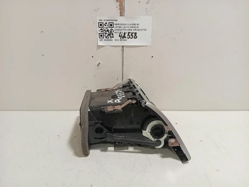 Griglia Condotto ARIA Cruscotto ANT DX A1668300254 Mercedes Classe ML W166 2012