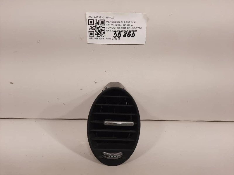 Griglia Condotto ARIA Cruscotto ANT DX A1718301554 DX Mercedes Classe SLK R171 2004