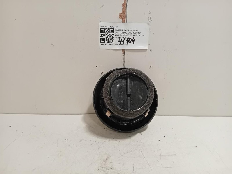 Griglia Condotto ARIA Cruscotto ANT DX 6422 9262413 Mini MINI Cooper F56 2014