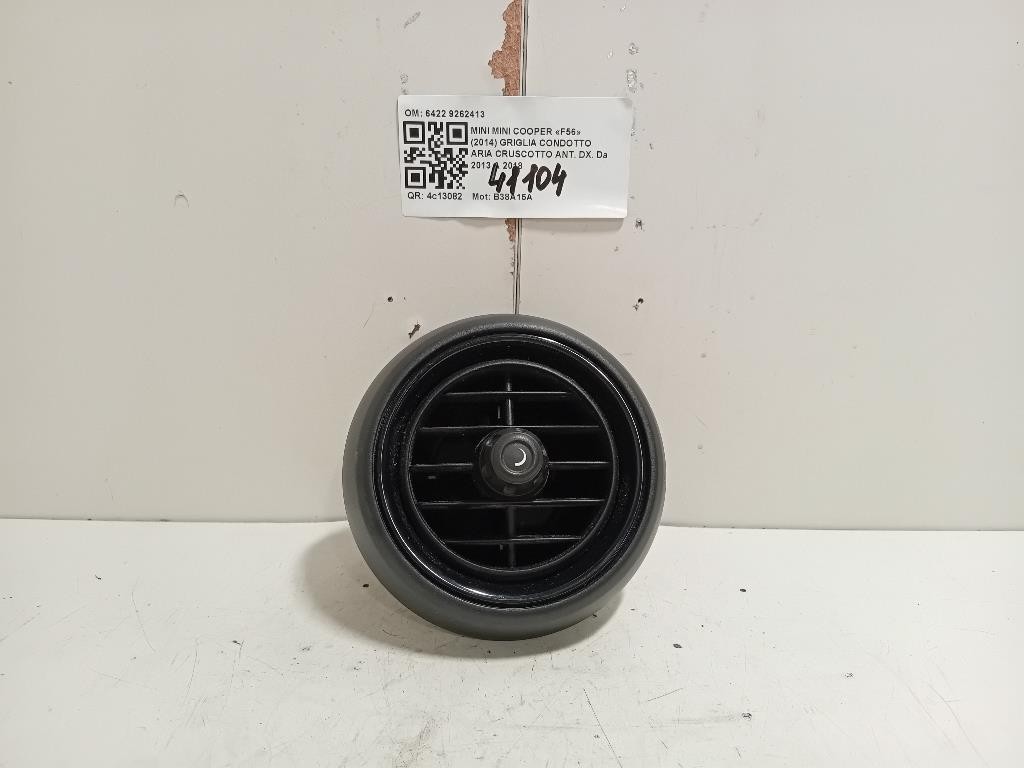 Griglia Condotto ARIA Cruscotto ANT DX 6422 9262413 Mini MINI Cooper F56 2014