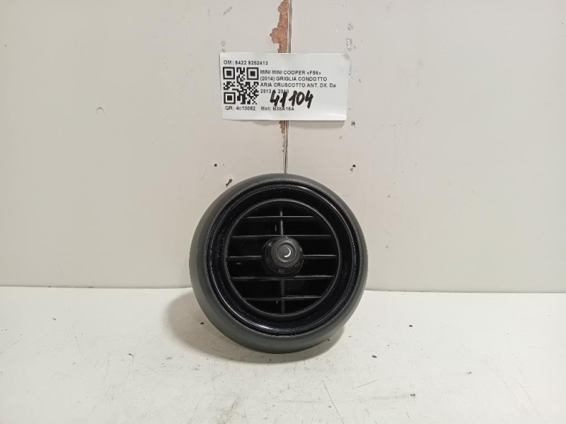 Griglia Condotto ARIA Cruscotto ANT DX 6422 9262413 Mini MINI Cooper F56 2014