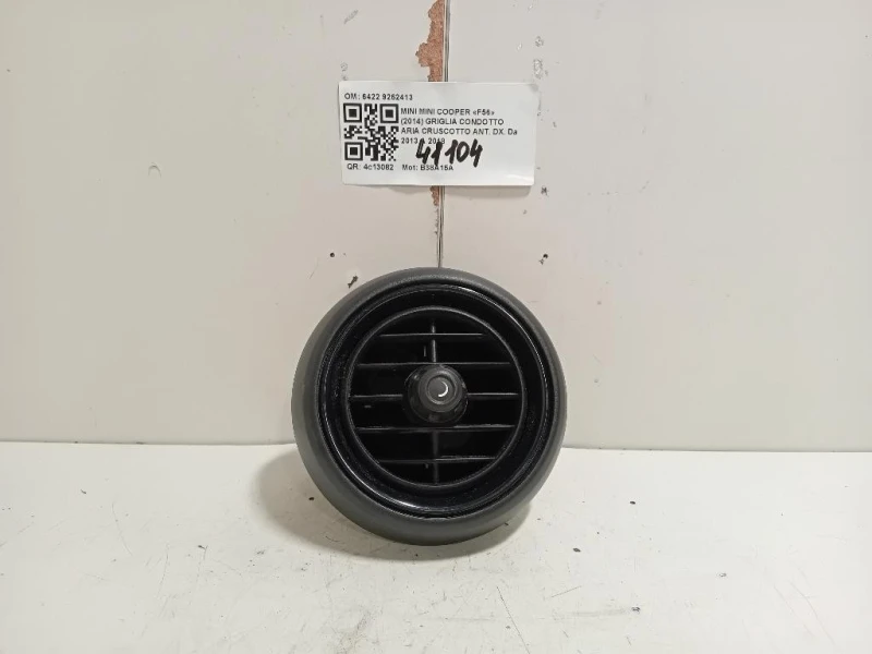 Griglia Condotto ARIA Cruscotto ANT DX 6422 9262413 Mini MINI Cooper F56 2014