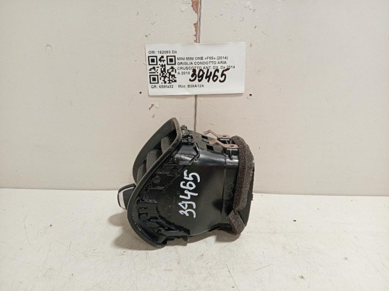 Griglia Condotto ARIA Cruscotto ANT DX 162083 DX Mini MINI ONE F55 2014