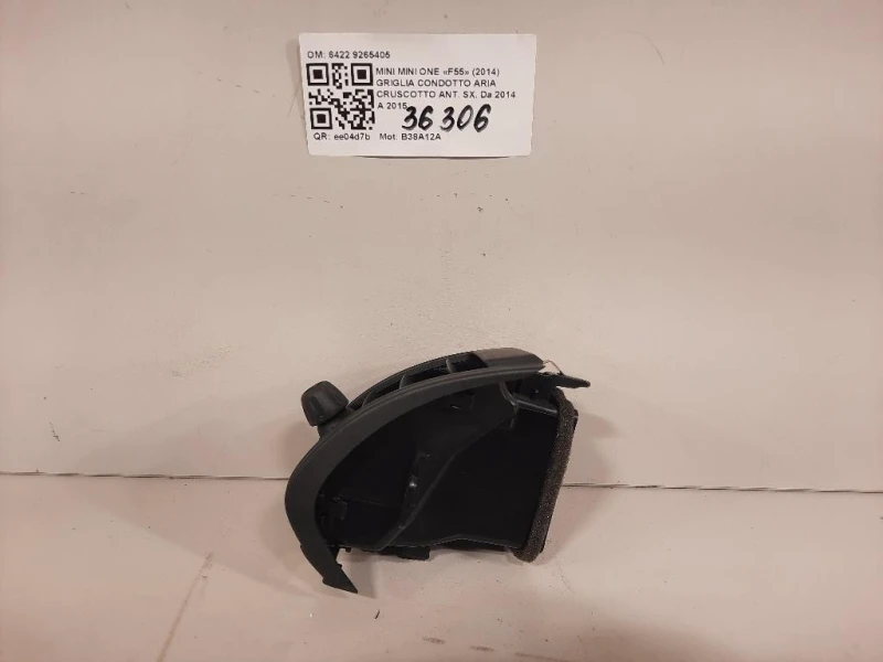 Griglia Condotto ARIA Cruscotto ANT DX 6422 9265405 Mini MINI ONE F55 2014