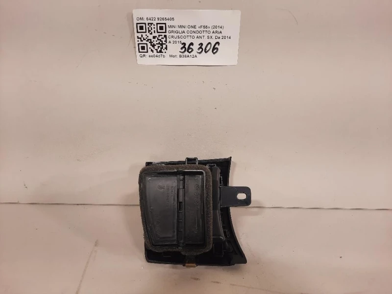 Griglia Condotto ARIA Cruscotto ANT DX 6422 9265405 Mini MINI ONE F55 2014