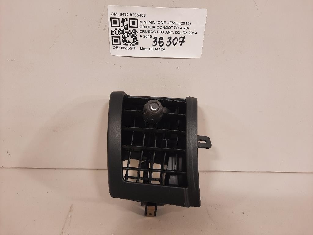 Griglia Condotto ARIA Cruscotto ANT DX 6422 9265406 Mini MINI ONE F55 2014
