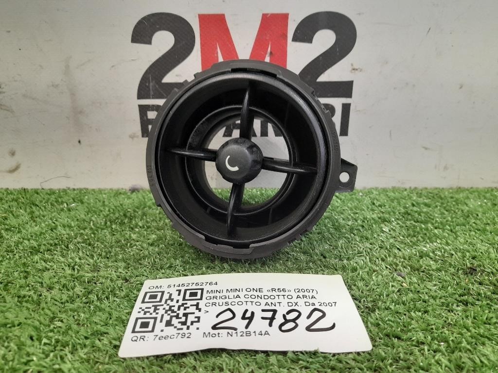 Griglia Condotto ARIA Cruscotto ANT DX 51452752764 Mini MINI ONE R56 2007