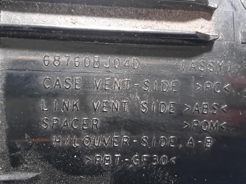 Griglia Condotto ARIA Cruscotto ANT DX 68760BJ04D Nissan Nv200 2009