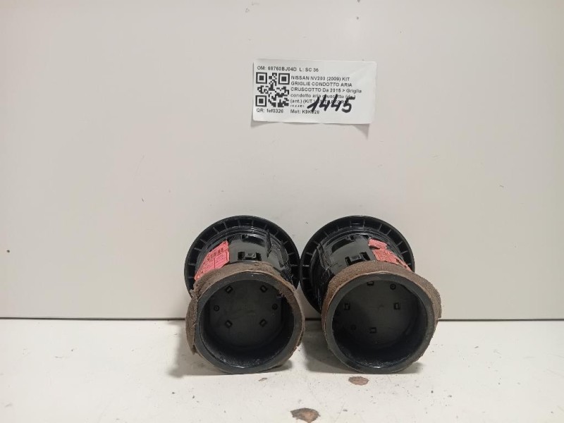 Griglia Condotto ARIA Cruscotto ANT DX 68760BJ04D Nissan Nv200 2009