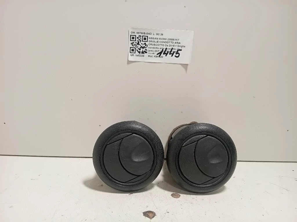 Griglia Condotto ARIA Cruscotto ANT DX 68760BJ04D Nissan Nv200 2009
