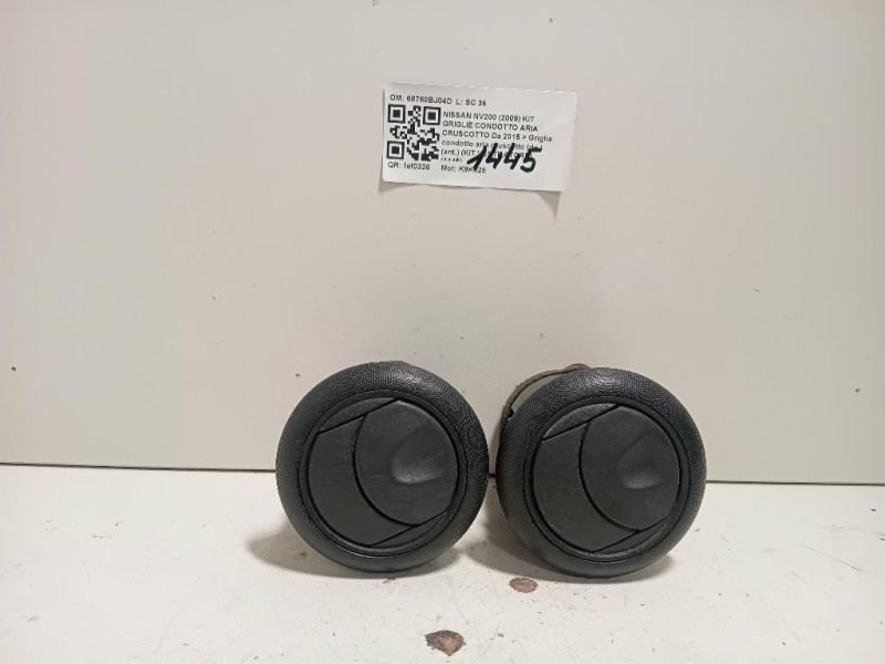 Griglia Condotto ARIA Cruscotto ANT DX 68760BJ04D Nissan Nv200 2009
