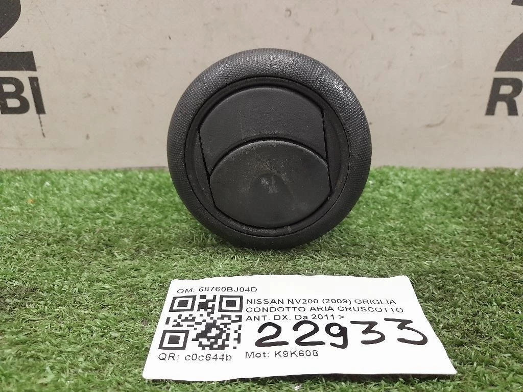 Griglia Condotto ARIA Cruscotto ANT DX 68760BJ04D Nissan Nv200 2009