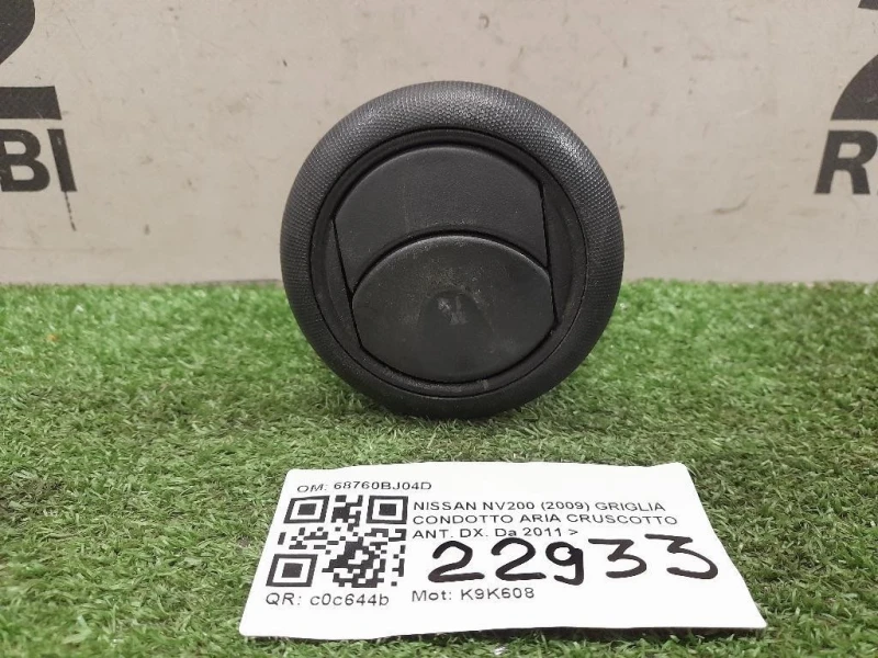 Griglia Condotto ARIA Cruscotto ANT DX 68760BJ04D Nissan Nv200 2009