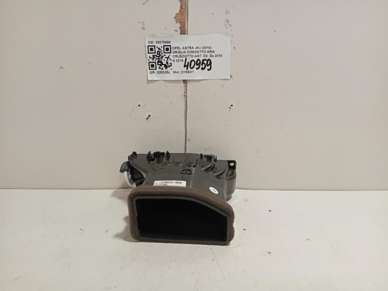 Griglia Condotto ARIA Cruscotto ANT DX 39079556 Opel Astra K 2016