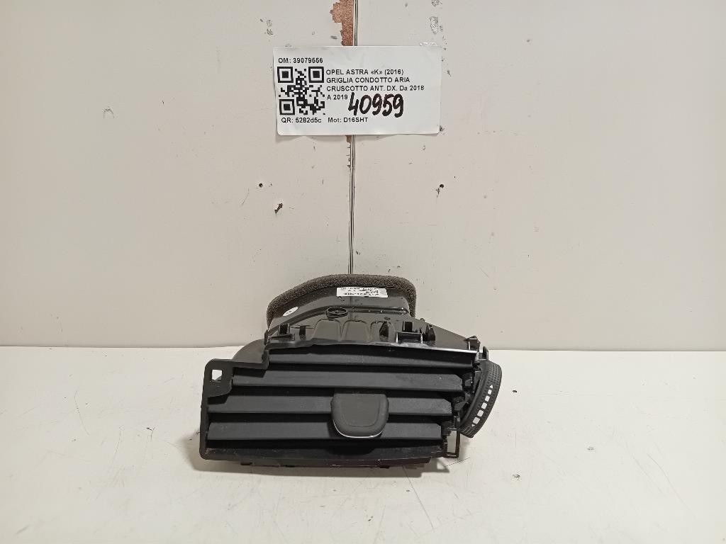 Griglia Condotto ARIA Cruscotto ANT DX 39079556 Opel Astra K 2016