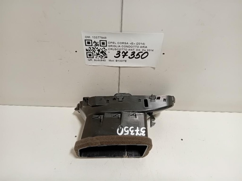 Griglia Condotto ARIA Cruscotto ANT DX 13377948 Opel Corsa E 2014