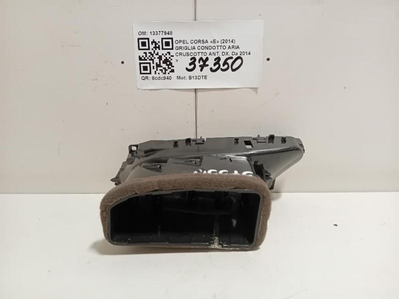 Griglia Condotto ARIA Cruscotto ANT DX 13377948 Opel Corsa E 2014