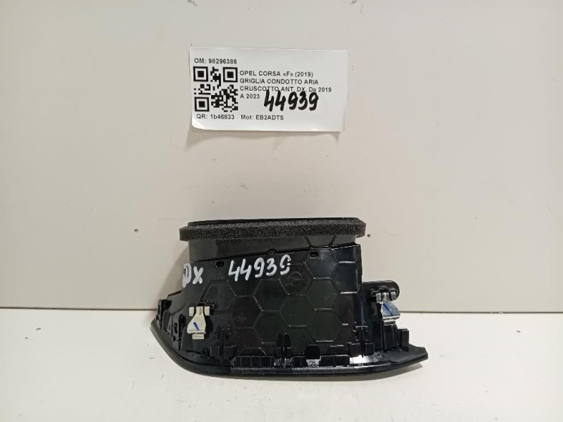 Griglia Condotto ARIA Cruscotto ANT DX 98296386 Opel Corsa F 2019