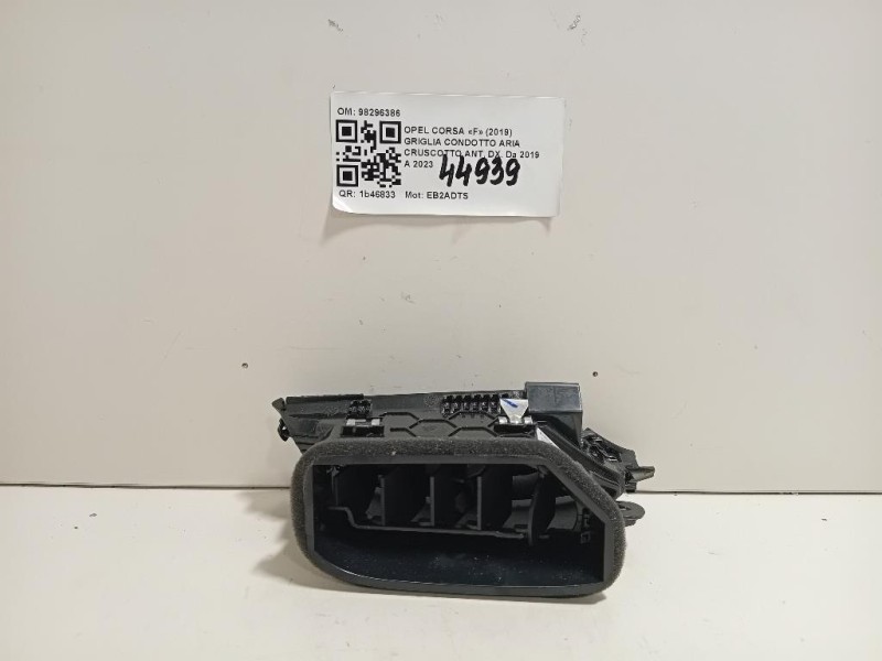 Griglia Condotto ARIA Cruscotto ANT DX 98296386 Opel Corsa F 2019