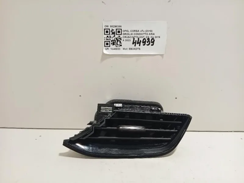 Griglia Condotto ARIA Cruscotto ANT DX 98296386 Opel Corsa F 2019