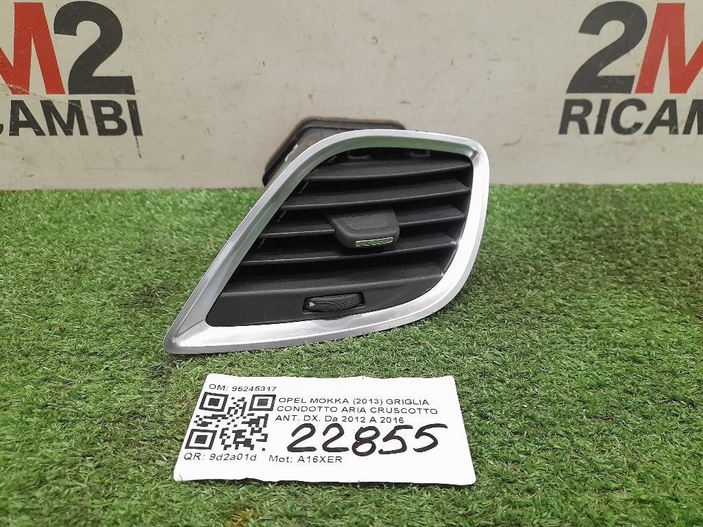Griglia Condotto ARIA Cruscotto ANT DX 95245317 Opel Mokka 2013