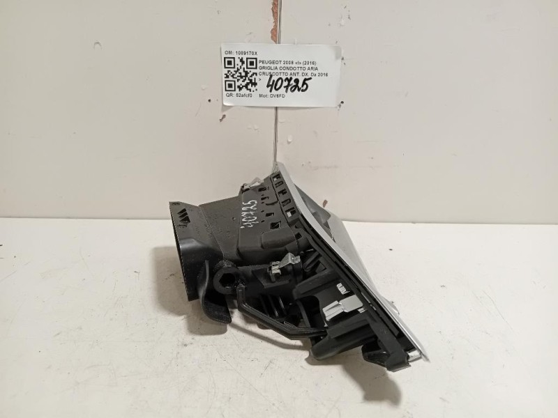 Griglia Condotto ARIA Cruscotto ANT DX 1089170X Peugeot 2008 I 2016