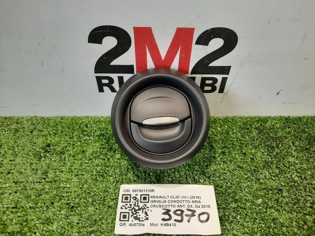 Griglia Condotto ARIA Cruscotto ANT DX 687601310R Renault CLIO IV 2016