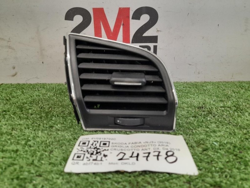 Griglia Condotto ARIA Cruscotto ANT DX 6V0819702C Skoda Fabia NJ3 2018