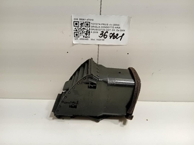 Griglia Condotto ARIA Cruscotto ANT DX 55061-47010 Toyota Prius I 2004