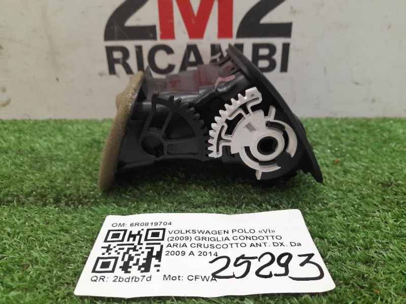 Griglia Condotto ARIA Cruscotto ANT DX 6R0819704 Volkswagen POLO VI 2009