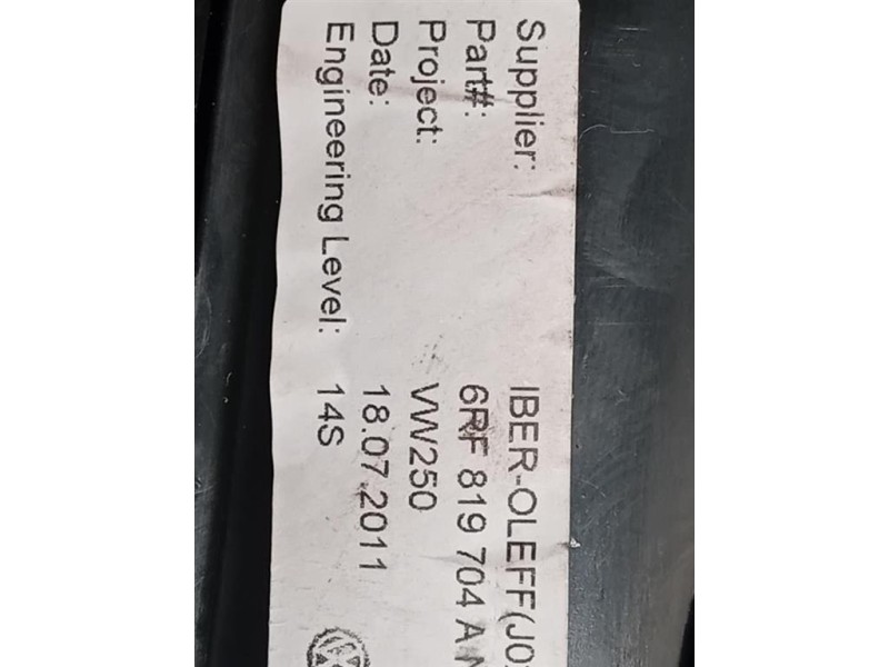 Griglia Condotto ARIA Cruscotto ANT DX 6RF 819 104 Volkswagen POLO VI 2009