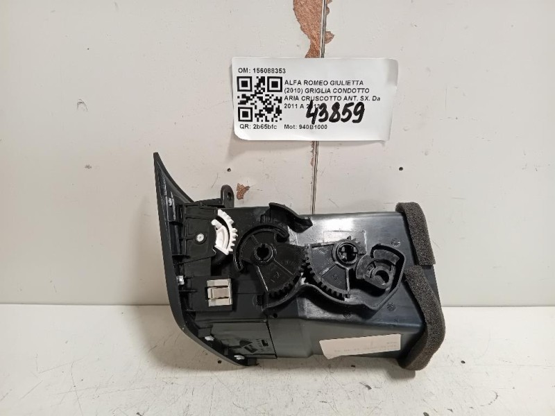 Griglia Condotto ARIA Cruscotto ANT SX 156088353 Alfa Romeo Giulietta 2010